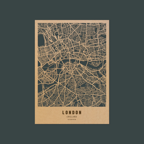 LONDON Stadtplan aus Holz