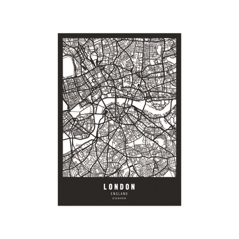LONDON Stadtplan aus Holz