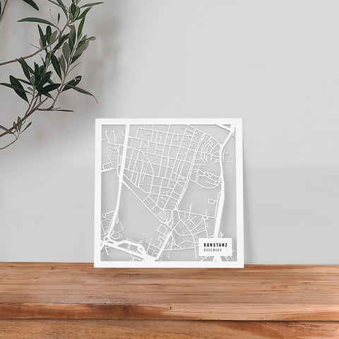 Stadtplan aus Holz