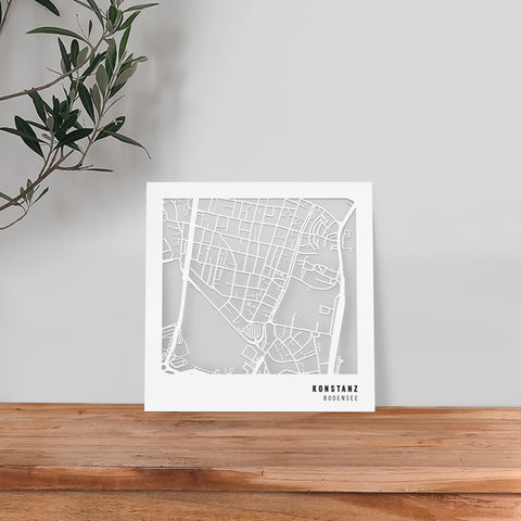 Stadtplan aus Holz