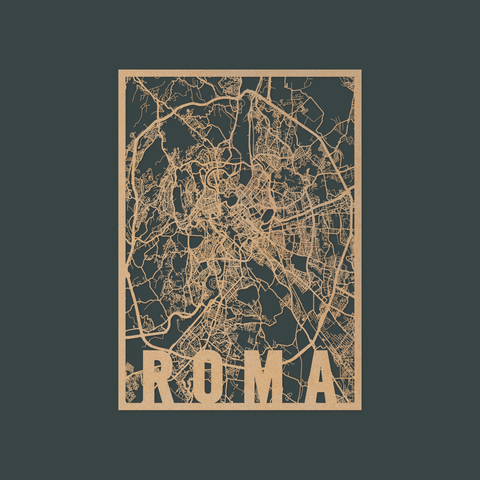 ROM Stadtplan aus Holz